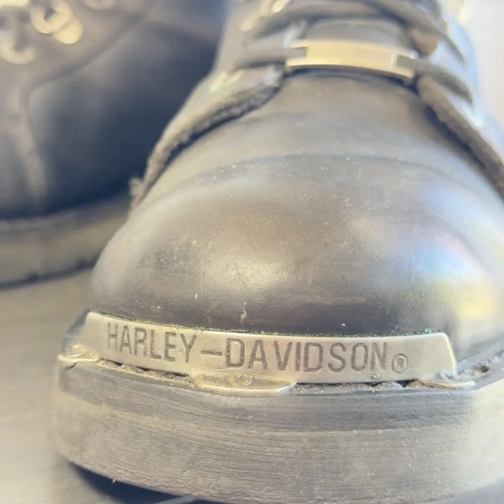 Harley Davidson Men's Diversion Casual Boot Steel Toe Black Leather Boot Size 10